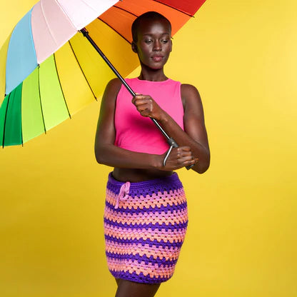 Free Caron Granny Clusters Crochet Skirt Pattern