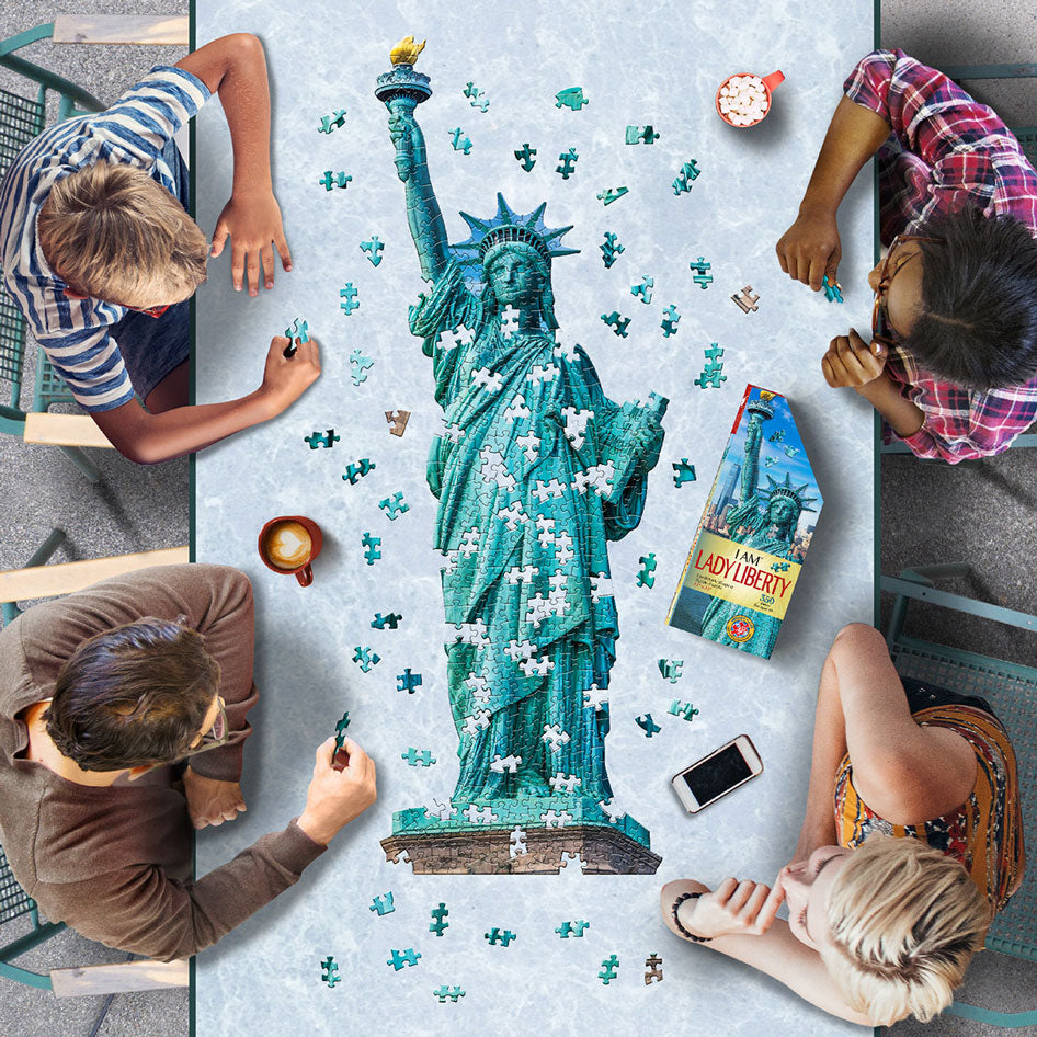 I Am Lady Liberty Shaped Jigsaw Puzzle