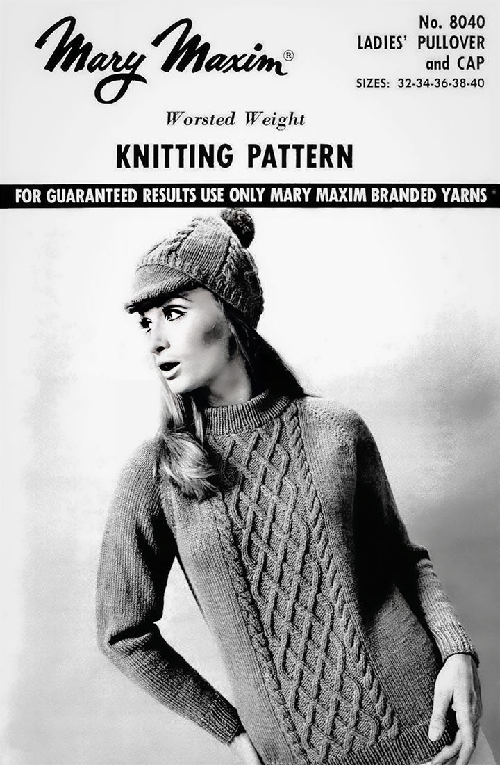 Ladies' Pullover And Cap Pattern