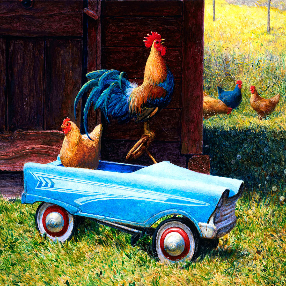 Rooster Takes The Wheel Jigsaw Puzzle