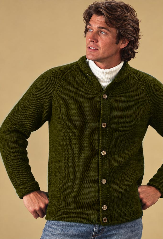 Men's Round Neck Cardigan Pattern