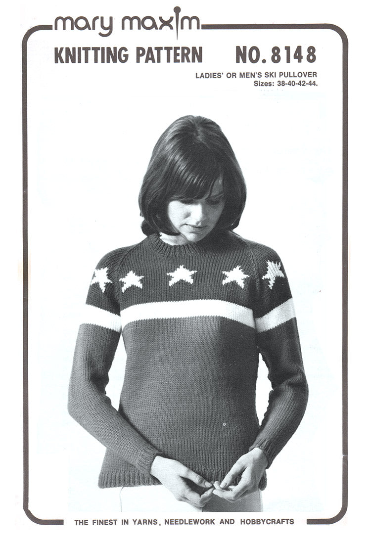 Adult's Patriotic Ski Pullover Pattern