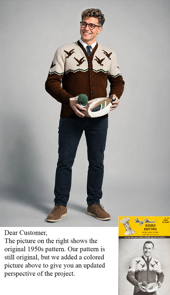 Ducks In Flight Cardigan Pattern