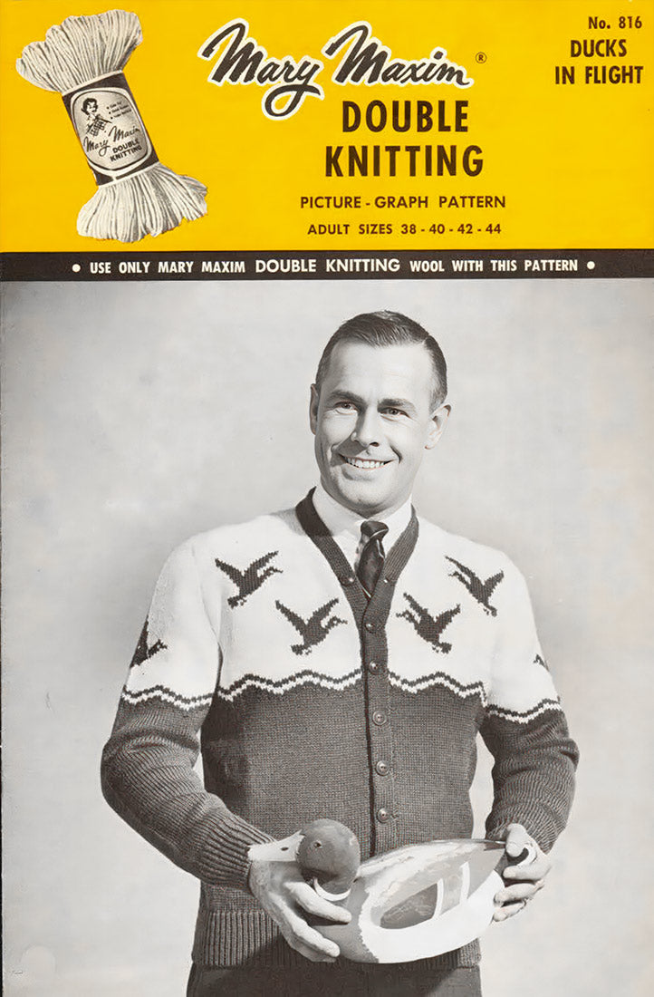 Patrón de cárdigan de patos en vuelo