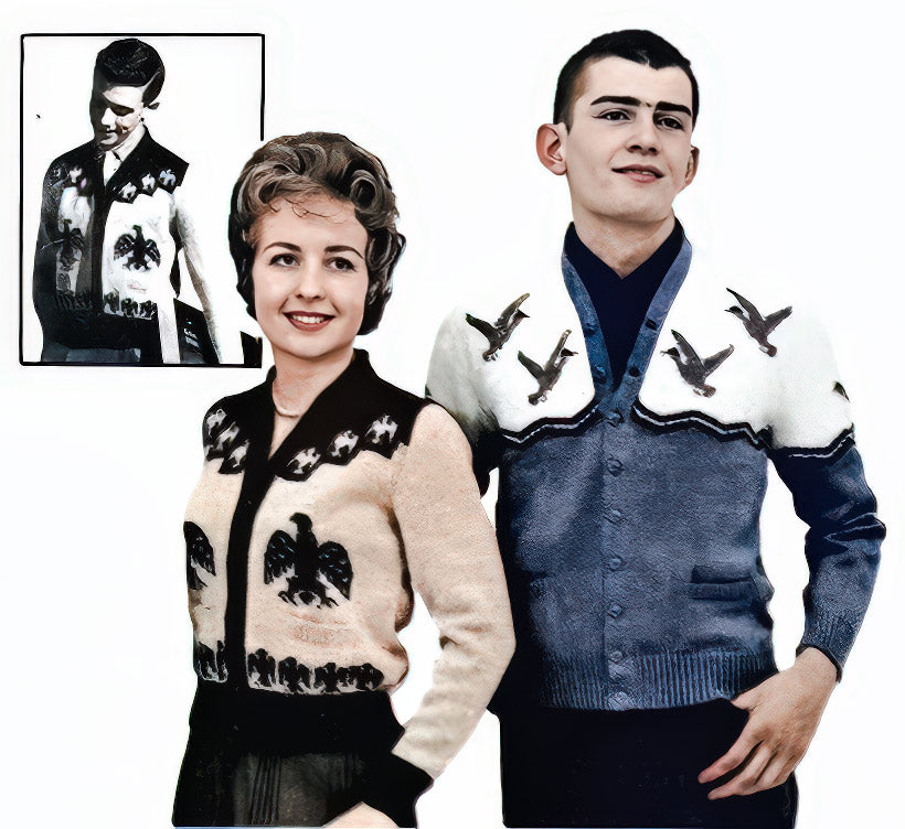 Patrón de cárdigan de águila americana