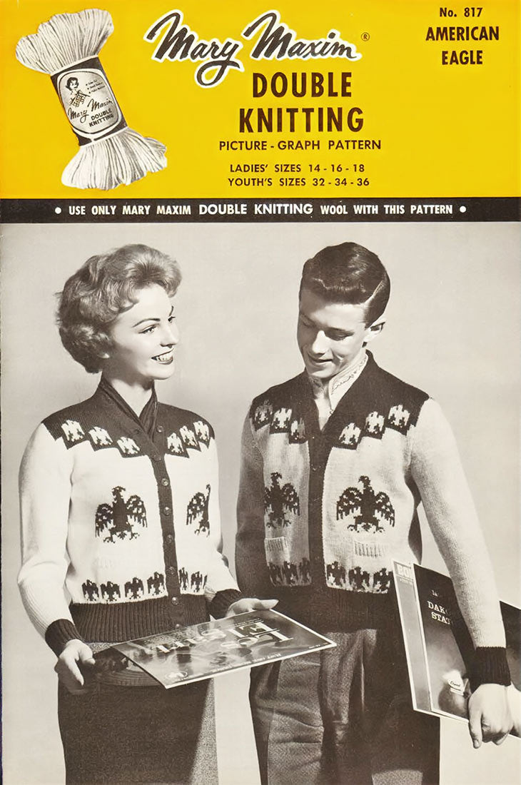 Patrón de cárdigan de águila americana