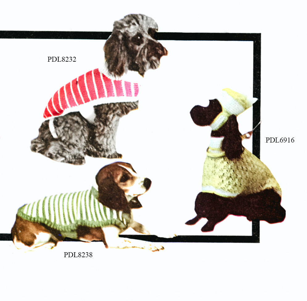 Modèle de manteau de chien tricoté