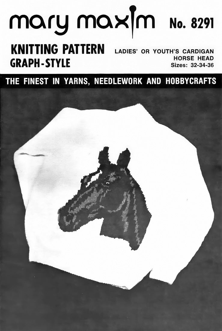 Ladies' or Youth's Cardigan - Horsehead Pattern