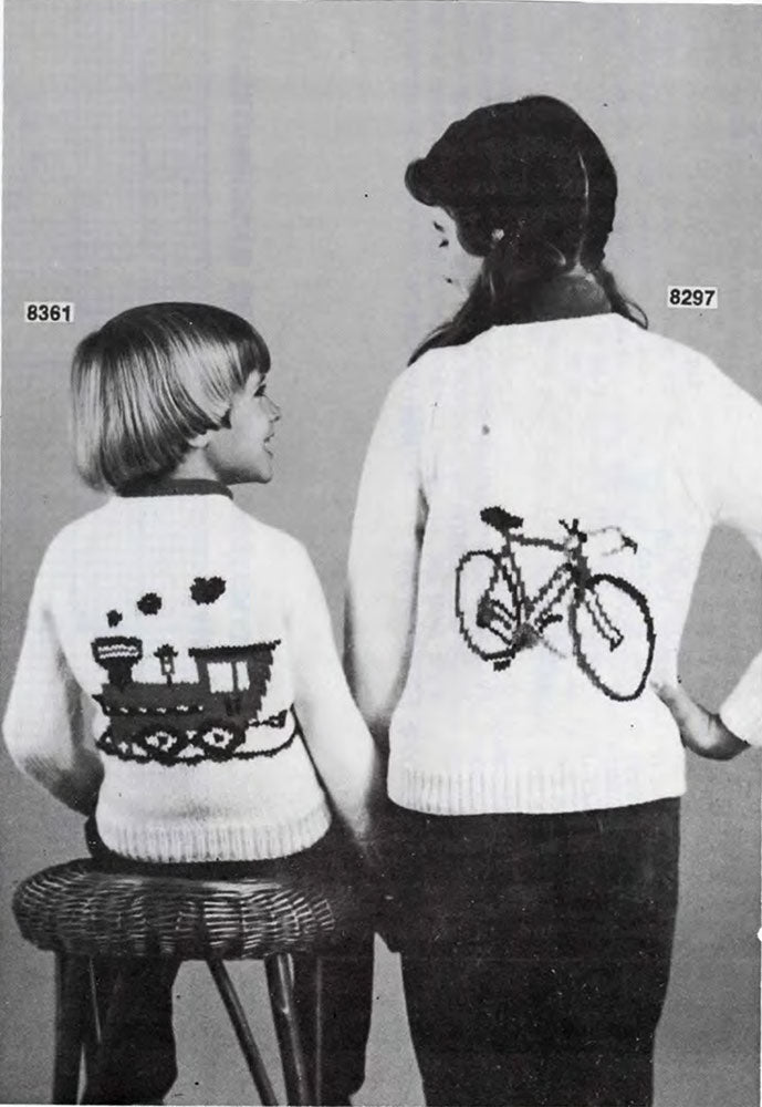 Child's Bicycle Cardigan Pattern