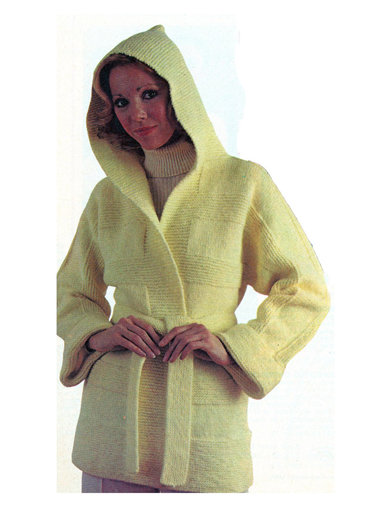 Patrón de chaqueta con capucha para mujer