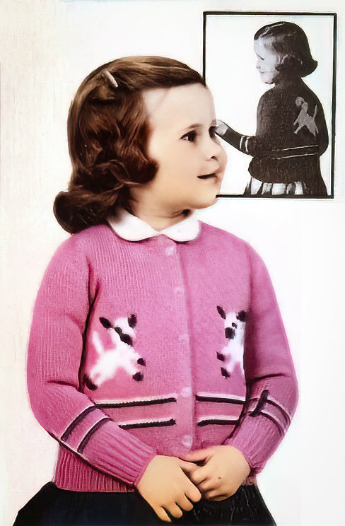 Modèle de cardigan pour bébé agneau