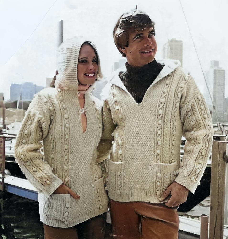Hooded Aran Pullover Pattern