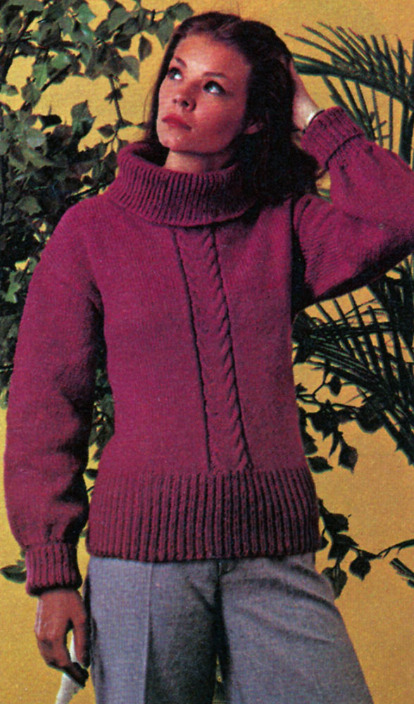 Patrón de jersey de cuello alto
