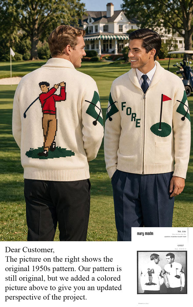 Modèle de cardigan de golf tricoté