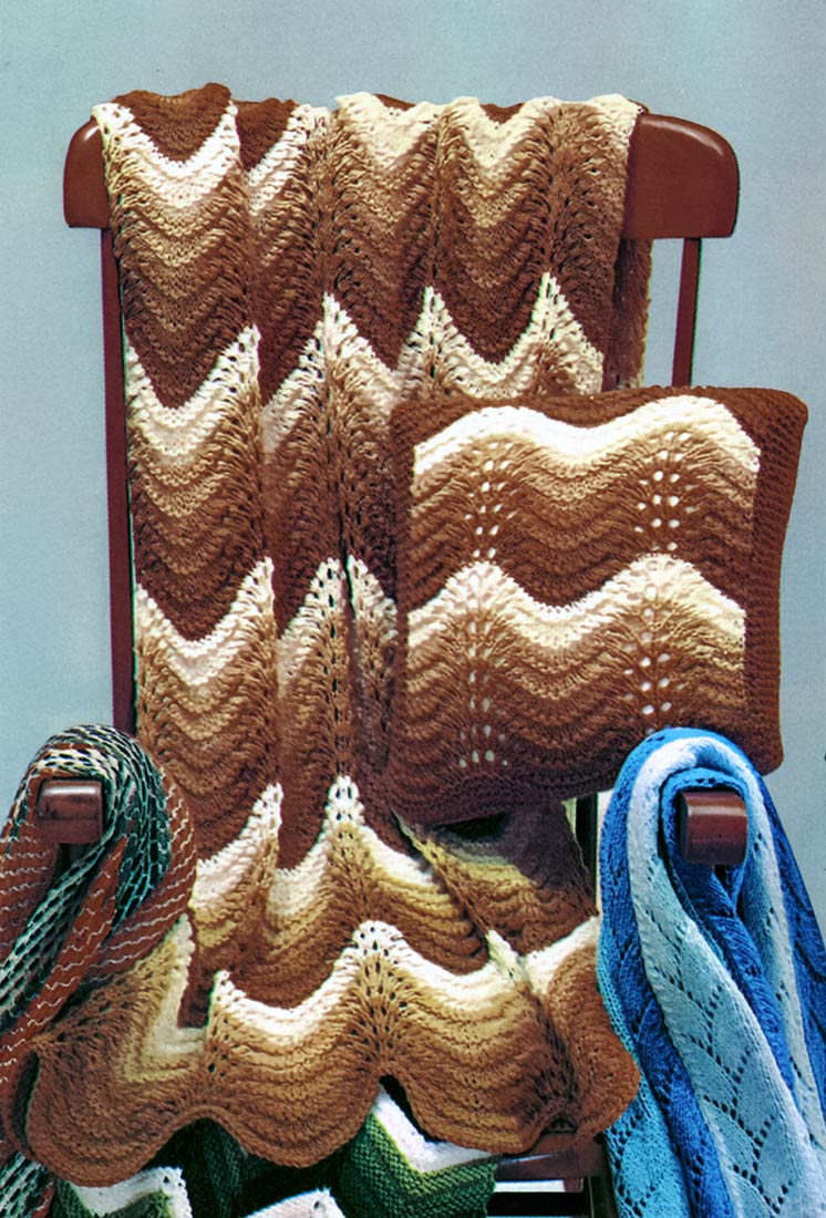 Modèle d’ensemble d’oreillers afghan Feather 'N Fan