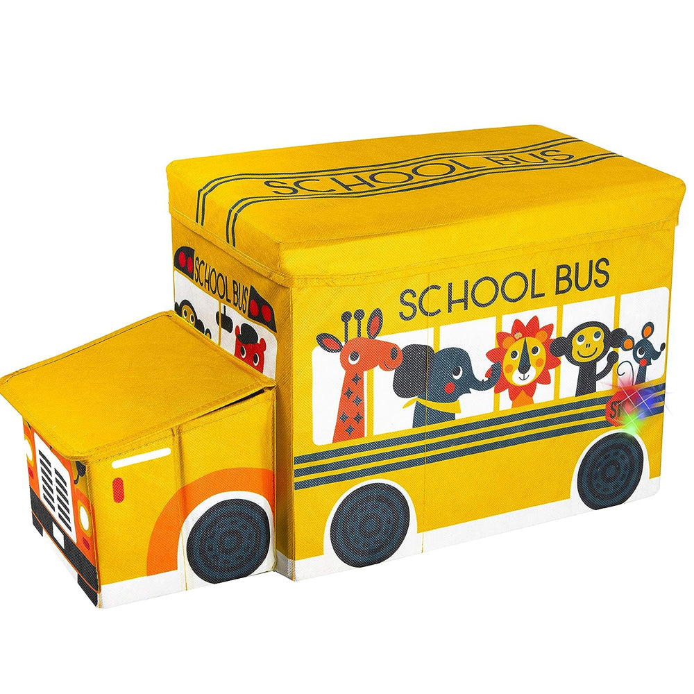 Yellow School Bus Toy Storage Container