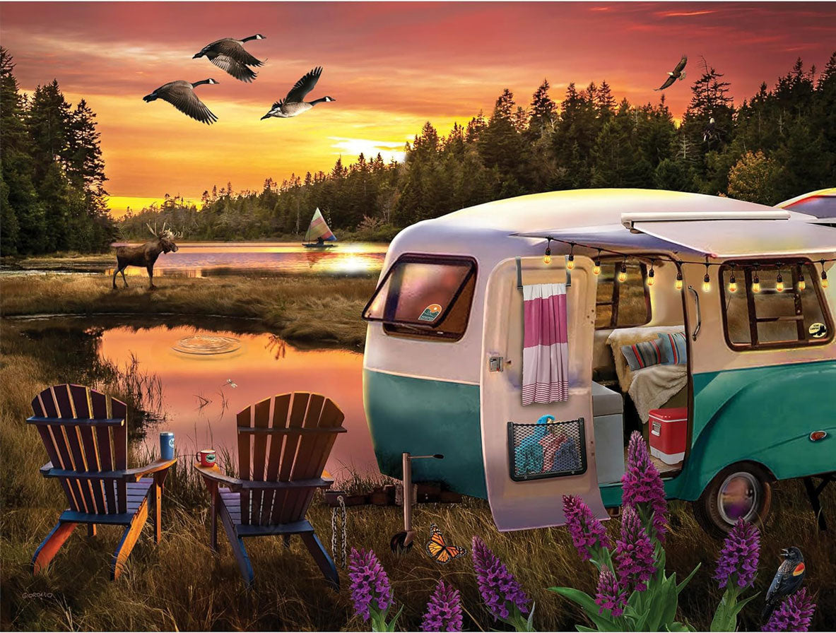 Camping Collection Lakeside Reflection Jigsaw Puzzle