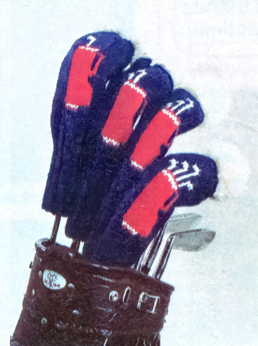 Patrón de fundas para palos de golf con motivos