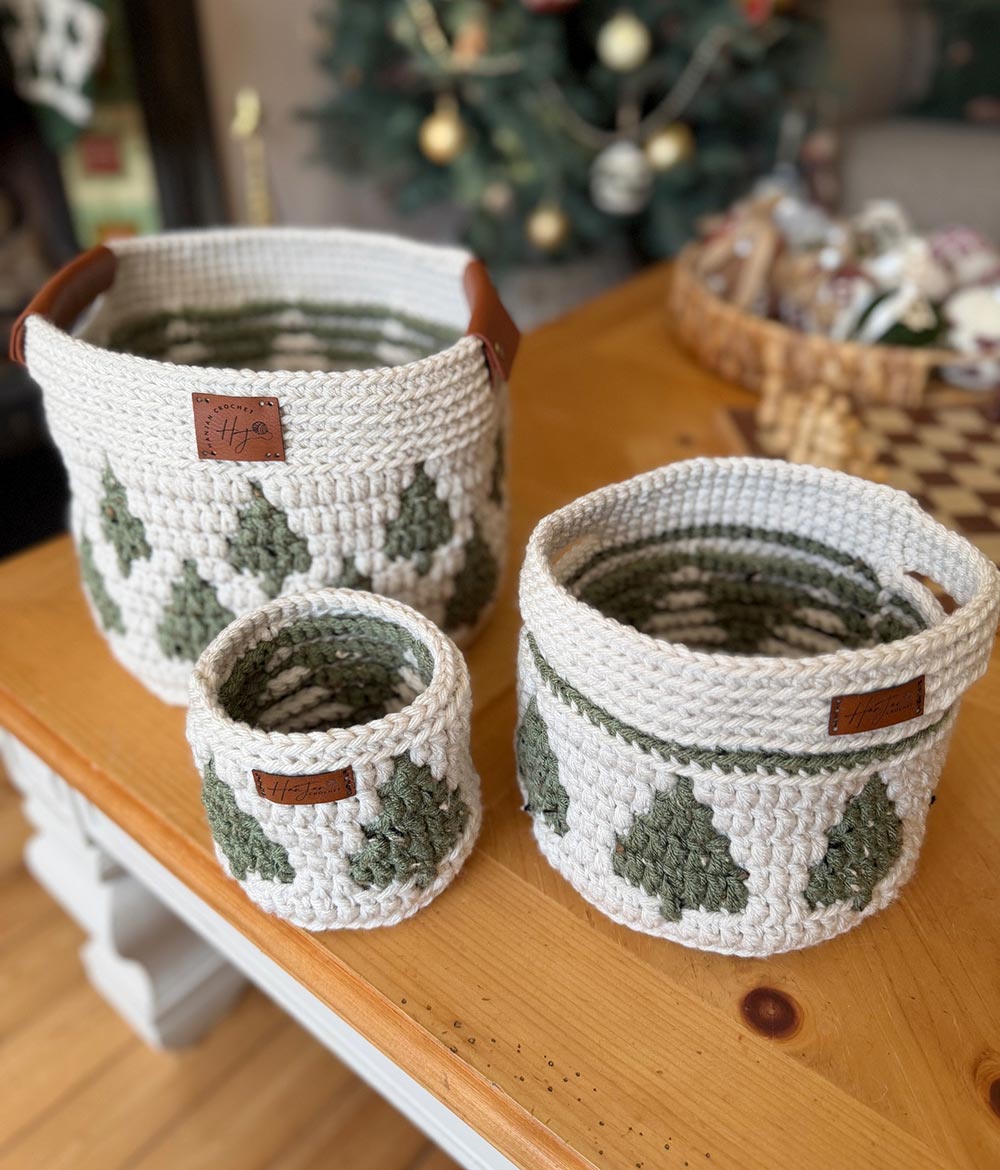 Twinkling Trees Baskets