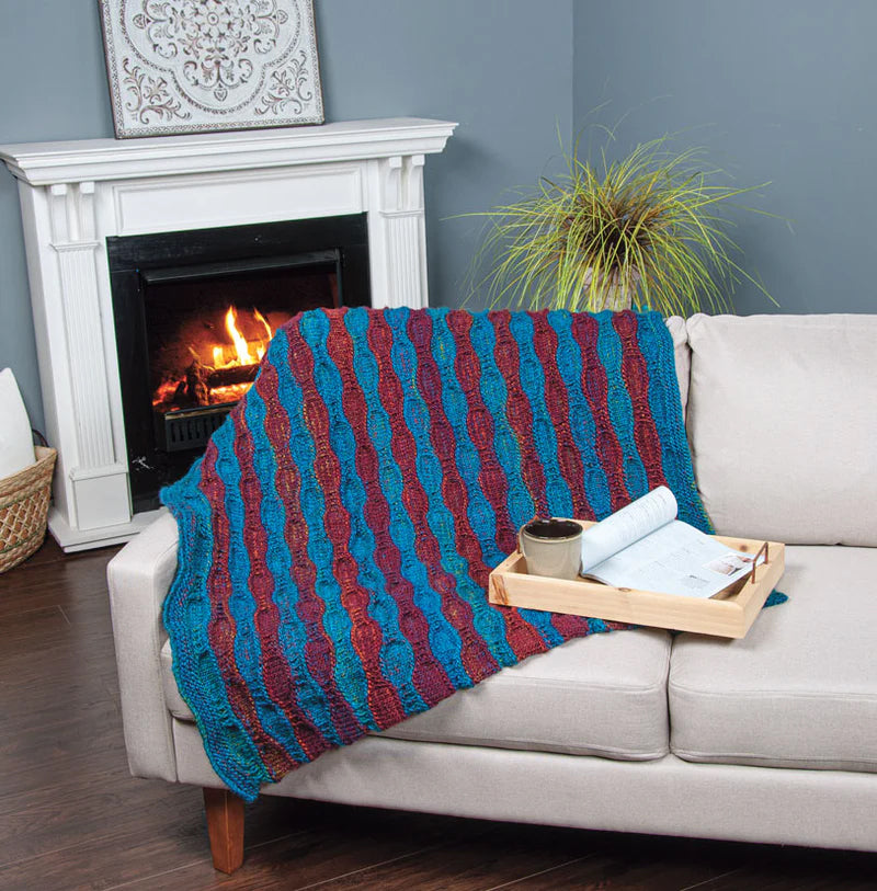 Fire and Rain Knit Blanket Pattern
