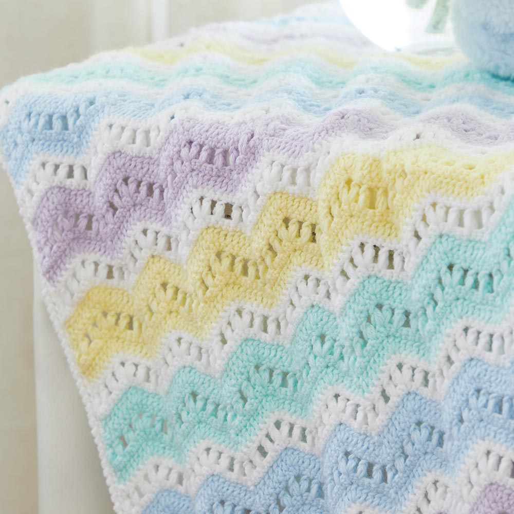 Pastel Ripples Baby Blanket