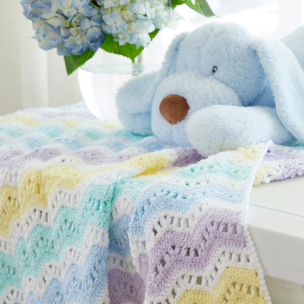Pastel Ripples Baby Blanket