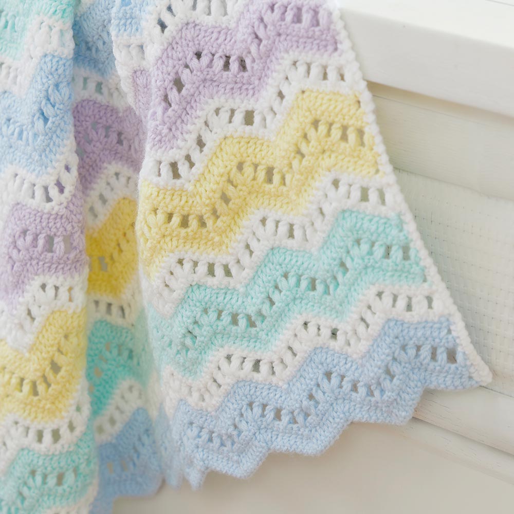 Pastel Ripples Baby Blanket