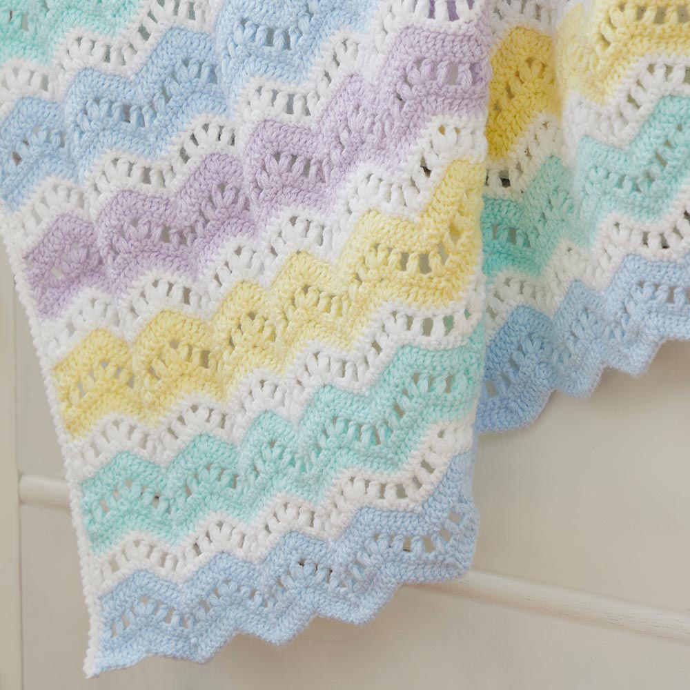 Pastel Ripples Baby Blanket