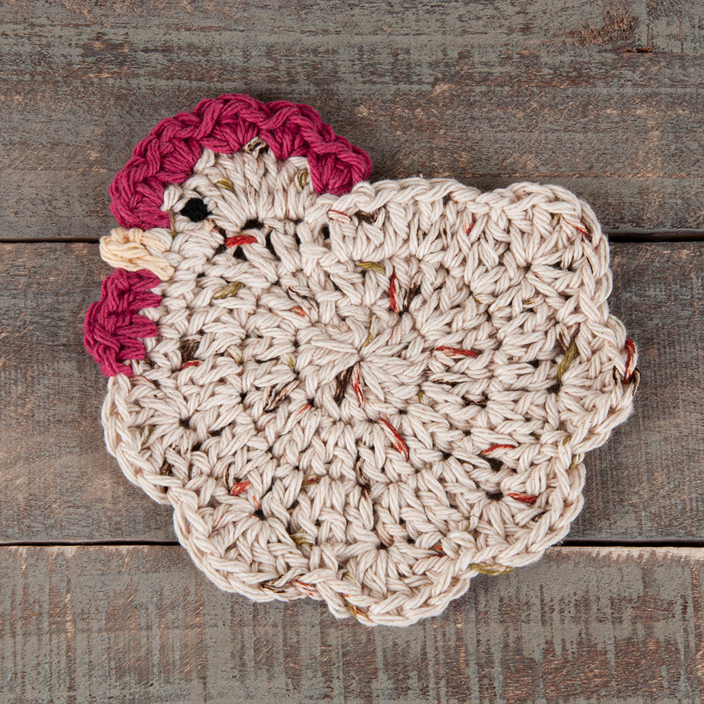 Easy Crochet Chicken Coasters