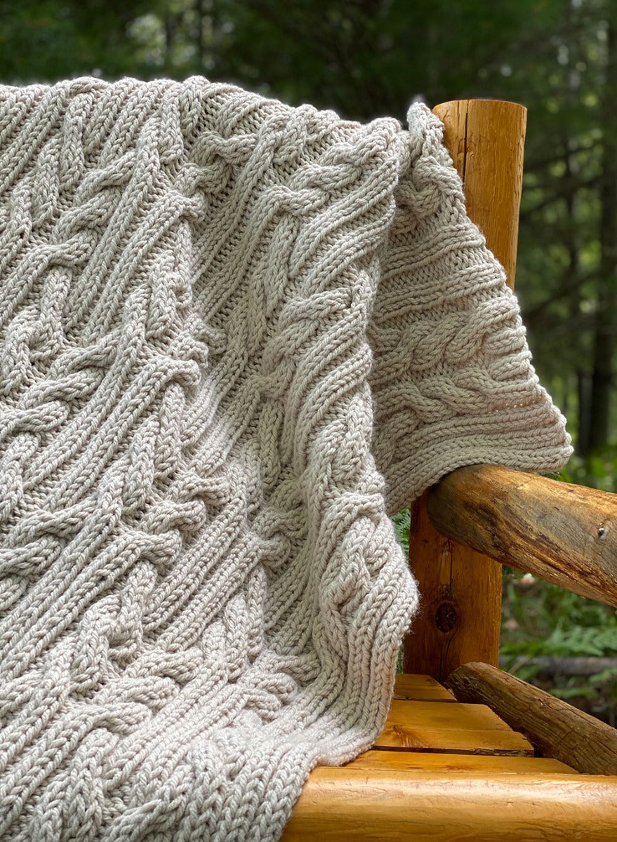 Cables & Ribs Blanket Pattern