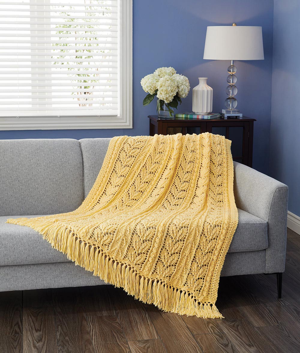 Leafy Tree of Life Throw Pattern Mary Maxim