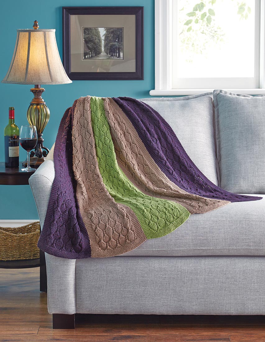 Diamonds in Lace Throw Pattern