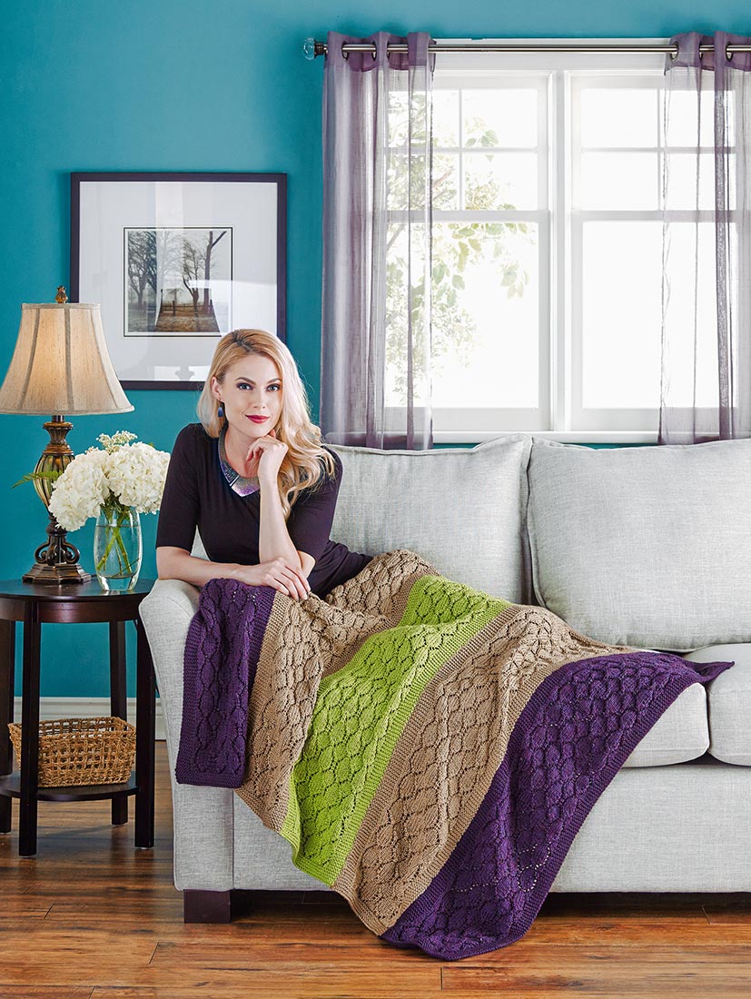 Diamonds in Lace Throw Pattern Mary Maxim