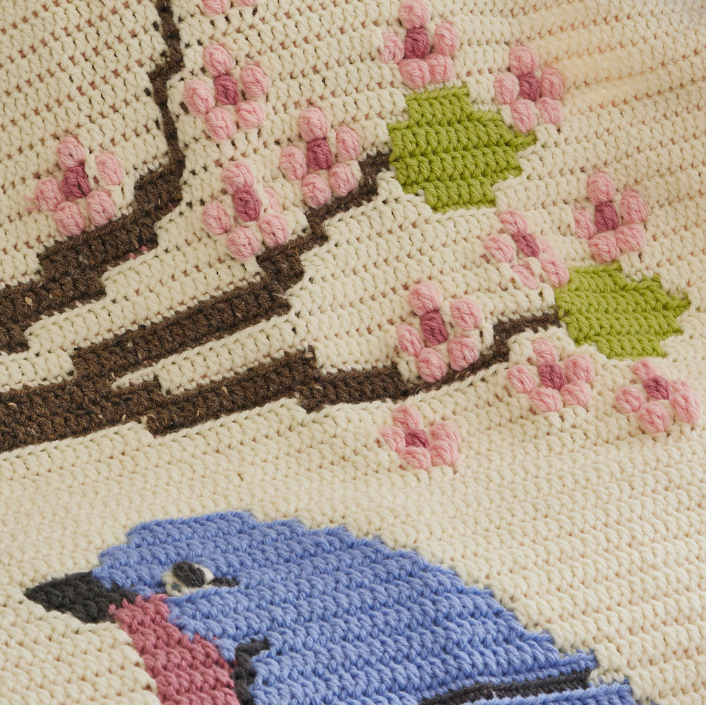 Bluebirds & Blossoms Blanket