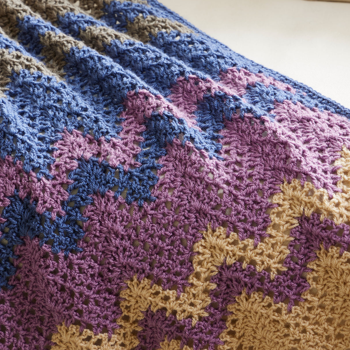 Color Rich Ripple Crochet Afghan