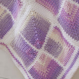Mitered Gingham Crochet Baby Blanket