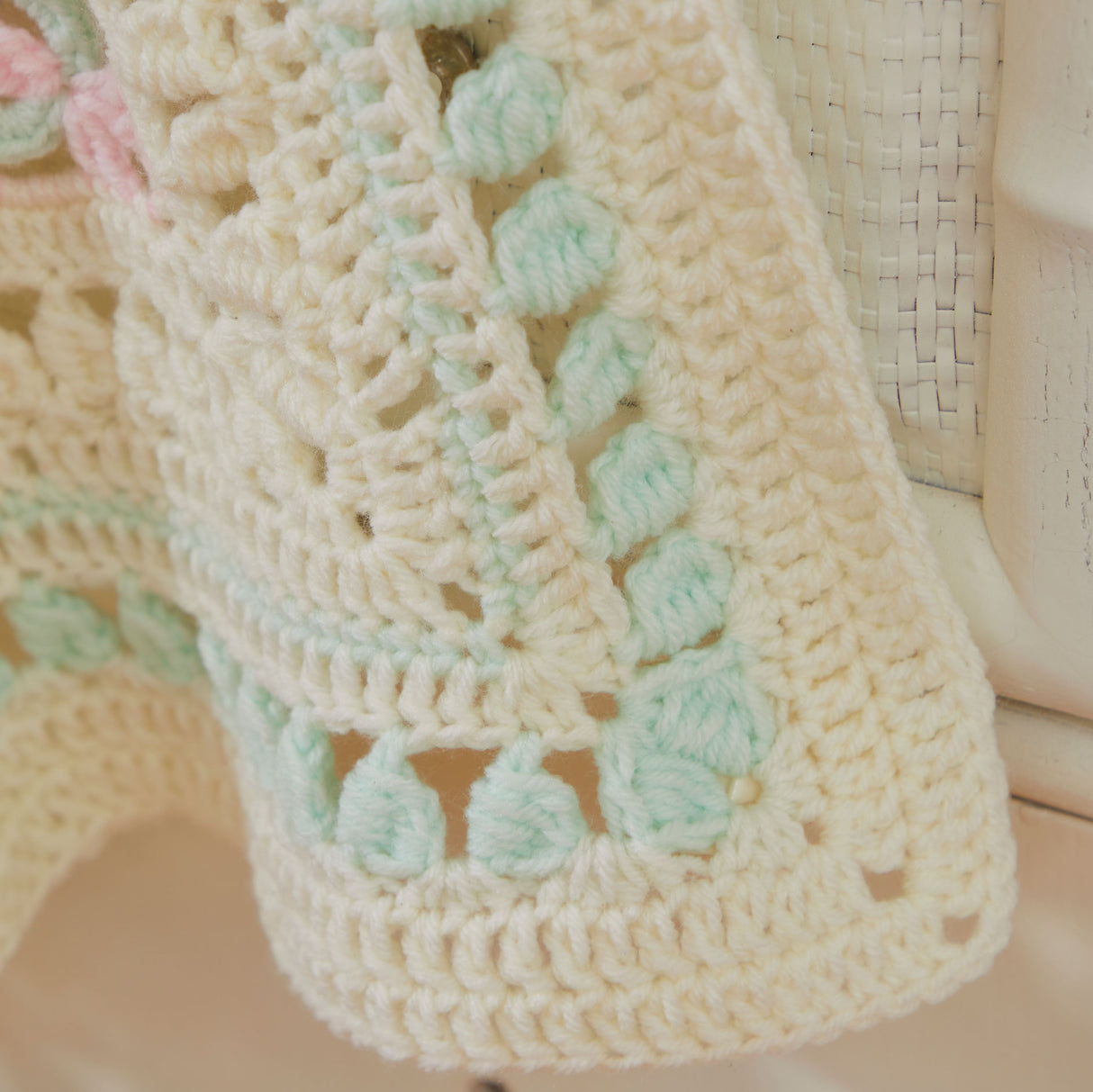 Tiled Flowers Crochet Baby Blanket