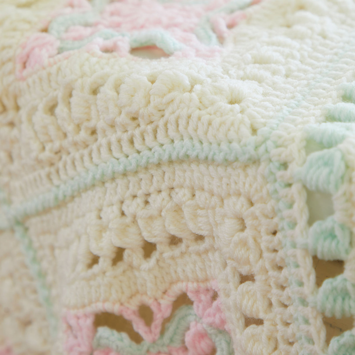 Tiled Flowers Crochet Baby Blanket