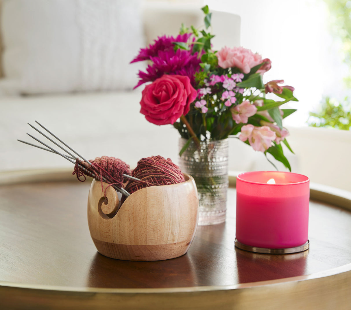 Beech Wood 6" Yarn Bowl