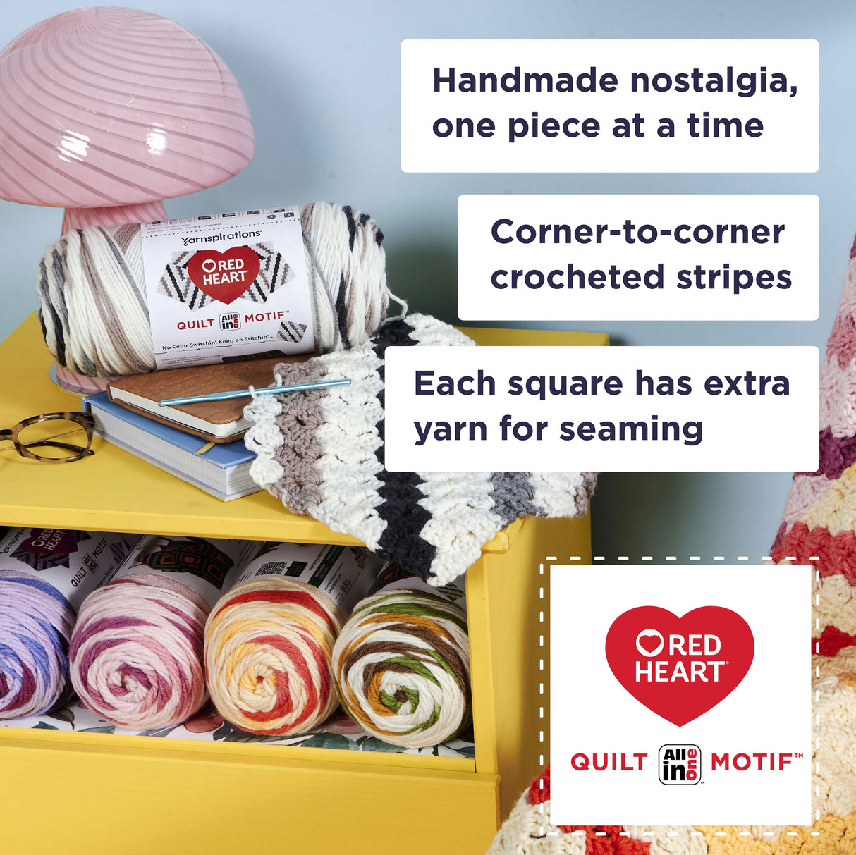 Red Heart All In One Quilt Motif Yarn