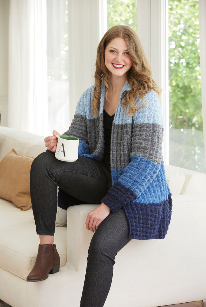 Modèle de cardigan triangles en tricot