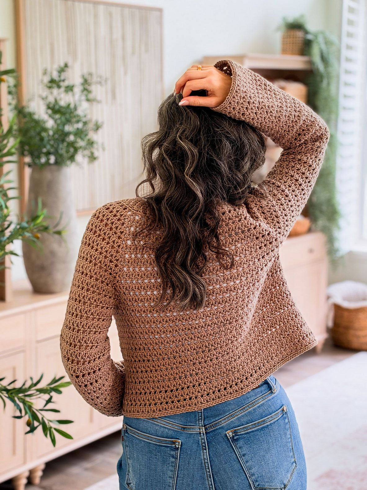 Breeze V-Neck Crochet Cardigan