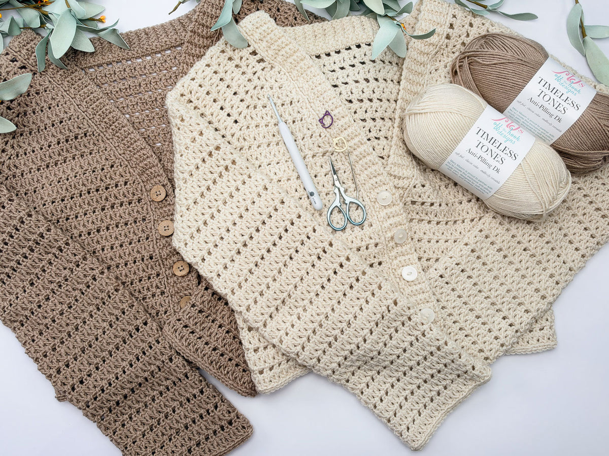 Breeze V-Neck Crochet Cardigan