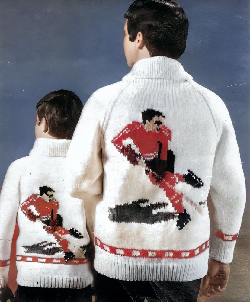 Patrón de cárdigan de hockey para hombre o mujer