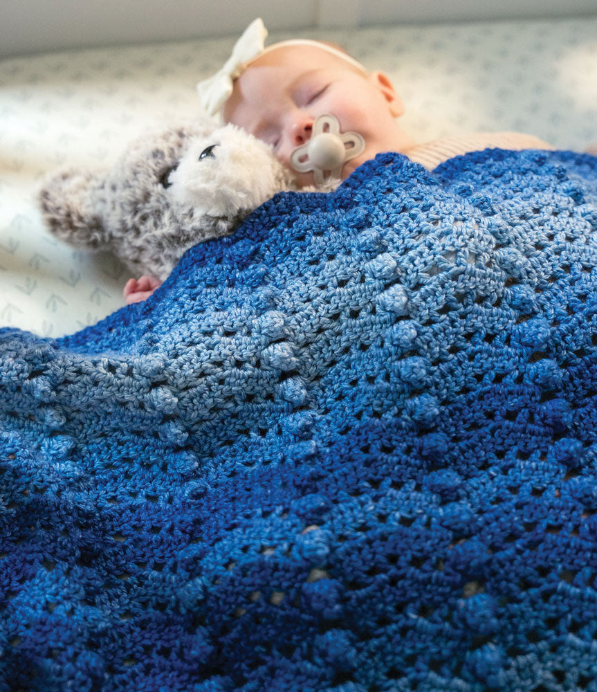 Bobble Wave Baby Crochet Blanket