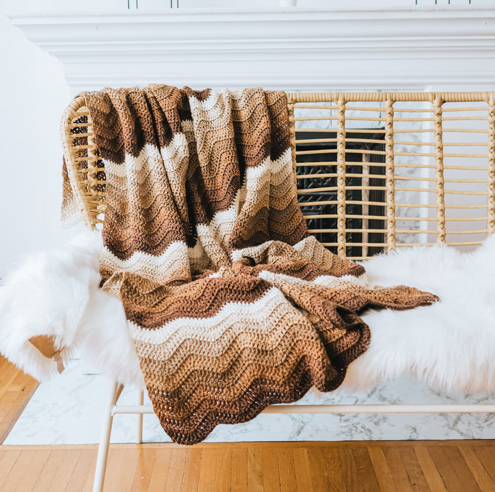 Mocha Ripple Afghan