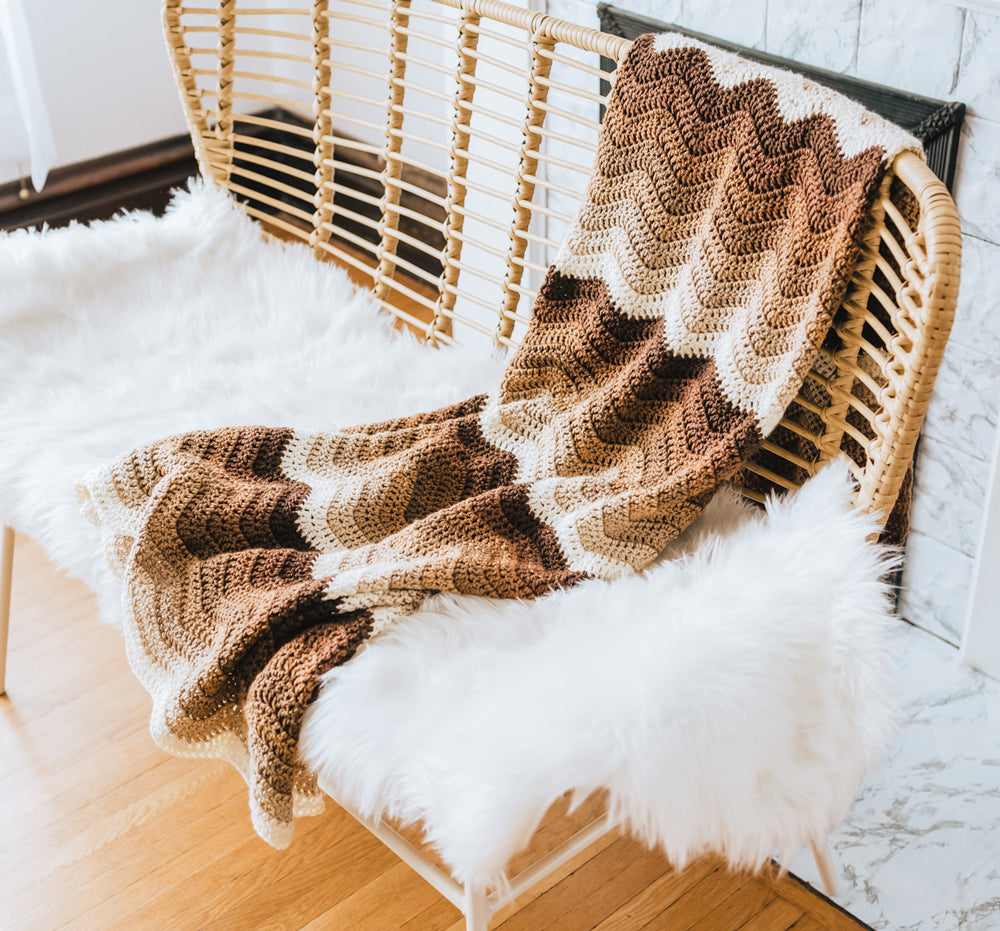 Mocha Ripple Afghan