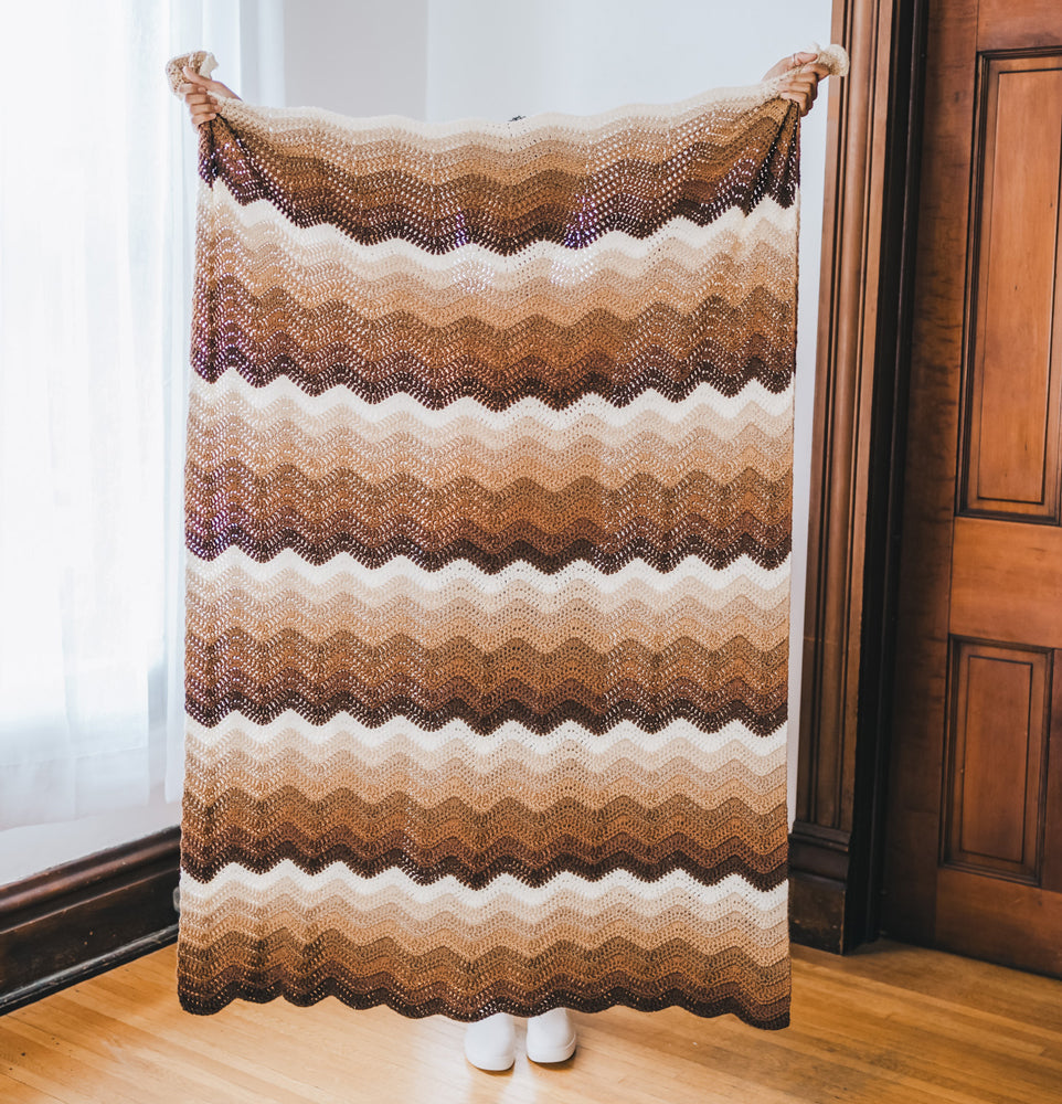 Mocha Ripple Afghan