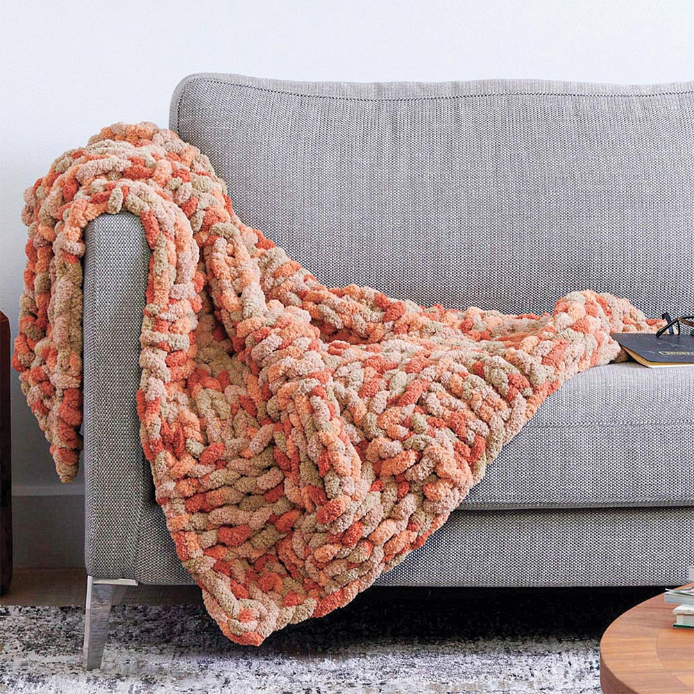 Free Bernat Knit Big Basketweave Blanket Pattern