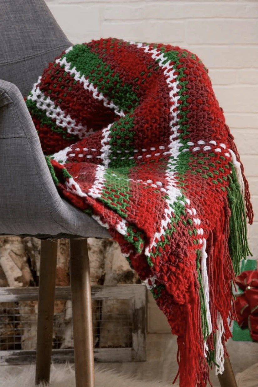 Free Woven Plaid Throw Pattern